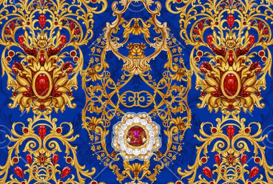 宫廷风印花华亿平台图片