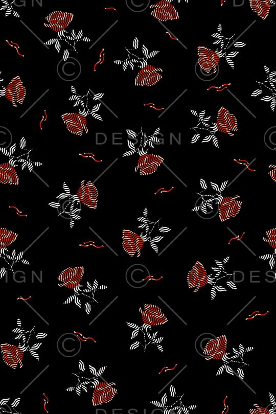 玫瑰花印花华亿平台图片