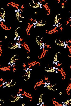 抽象花卉印花华亿平台图片