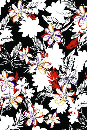 彩底花卉印花华亿平台图片