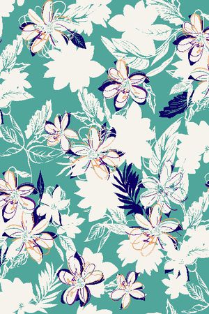 彩底花卉印花华亿平台图片