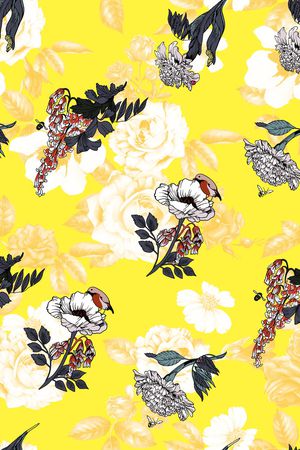 抽象花卉印花华亿平台图片