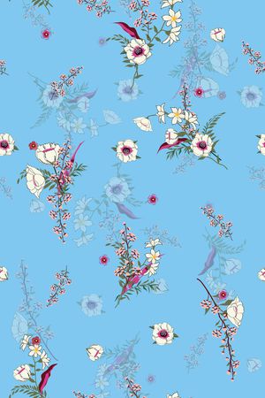 抽象花卉印花华亿平台图片