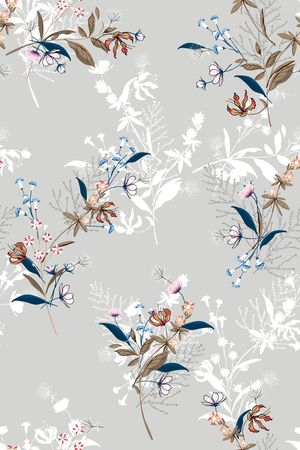 抽象花卉印花华亿平台图片