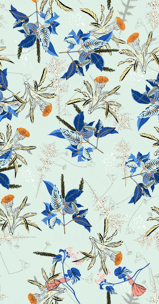 抽象花卉印花华亿平台图片