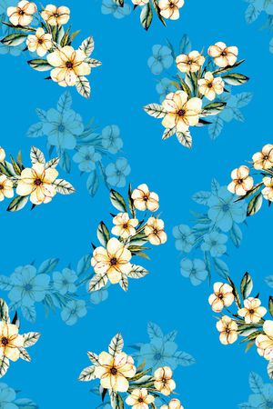 抽象花卉印花华亿平台图片