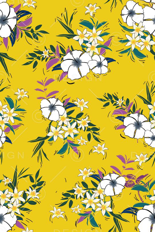 抽象花卉印花华亿平台图片