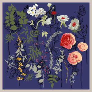 丝巾定位花印花华亿平台图片