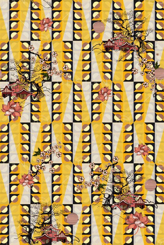 几何印花华亿平台图片