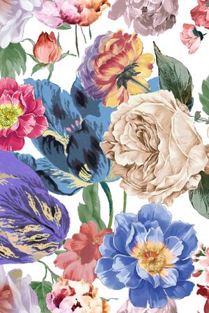 鸢尾花印花华亿平台图片