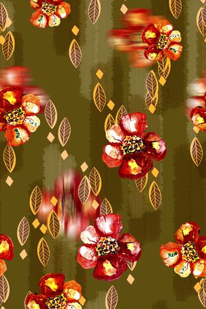 连衣裙印花华亿平台图片