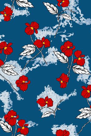 连衣裙印花华亿平台图片