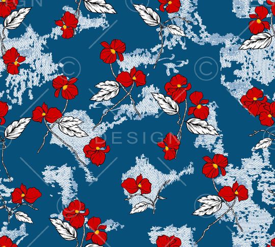 连衣裙印花华亿平台图片