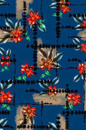 连衣裙印花华亿平台图片