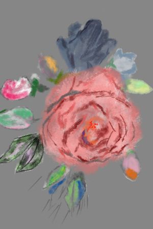 抽象花卉印花华亿平台图片