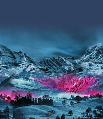 风景定位印花华亿平台图片