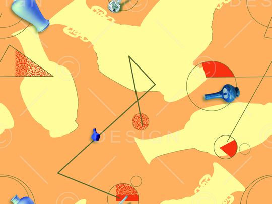 线条印花华亿平台图片