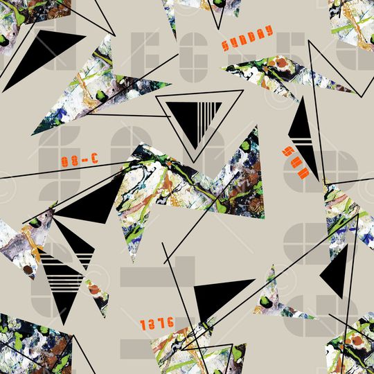 几何印花华亿平台图片