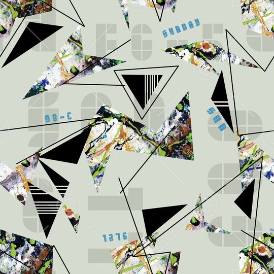 几何印花华亿平台图片