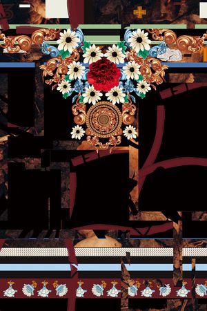 复古印花华亿平台图片