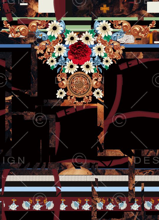 复古印花华亿平台图片