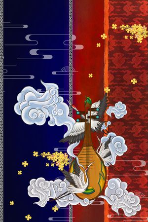 中国风定位花印花华亿平台图片