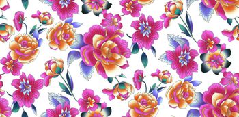 鲜花印花华亿平台图片