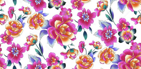 鲜花印花华亿平台图片