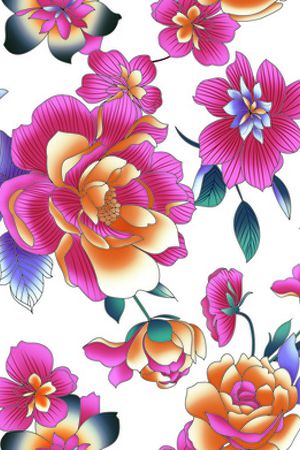 鲜花印花华亿平台图片