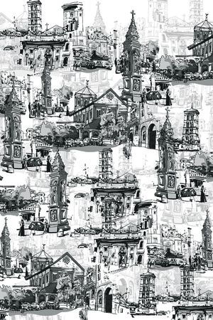 复古印花华亿平台图片