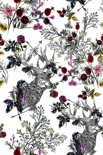 动物花卉印花华亿平台图片