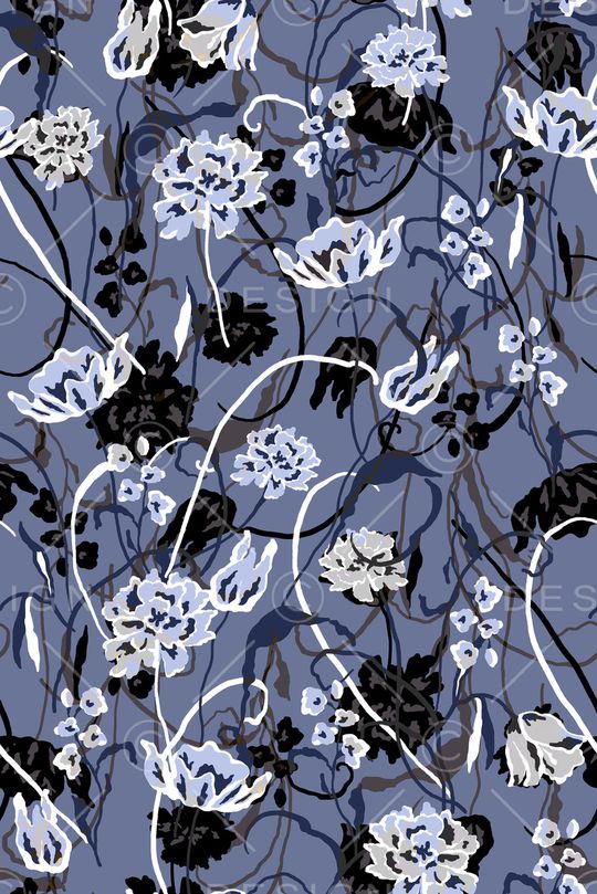 花卉印花华亿平台图片