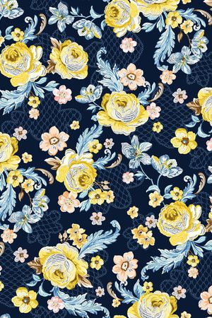 卷草印花华亿平台图片