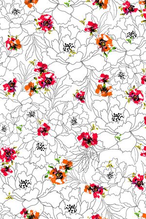 花卉印花华亿平台图片