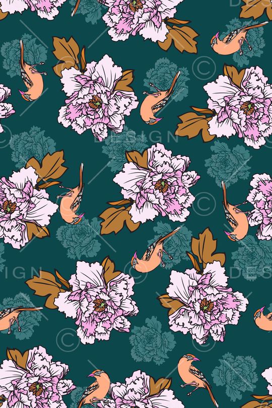 花卉印花华亿平台图片