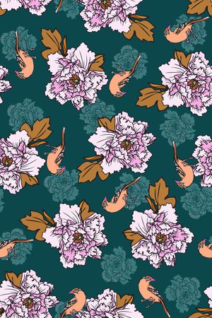 花卉印花华亿平台图片