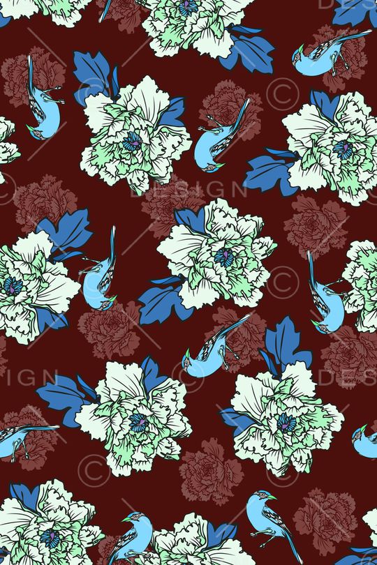 花卉印花华亿平台图片