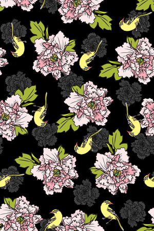 花卉印花华亿平台图片