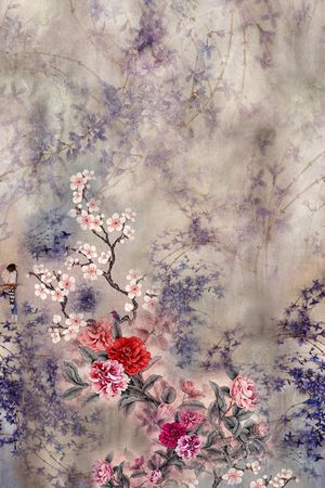 花卉印花华亿平台图片