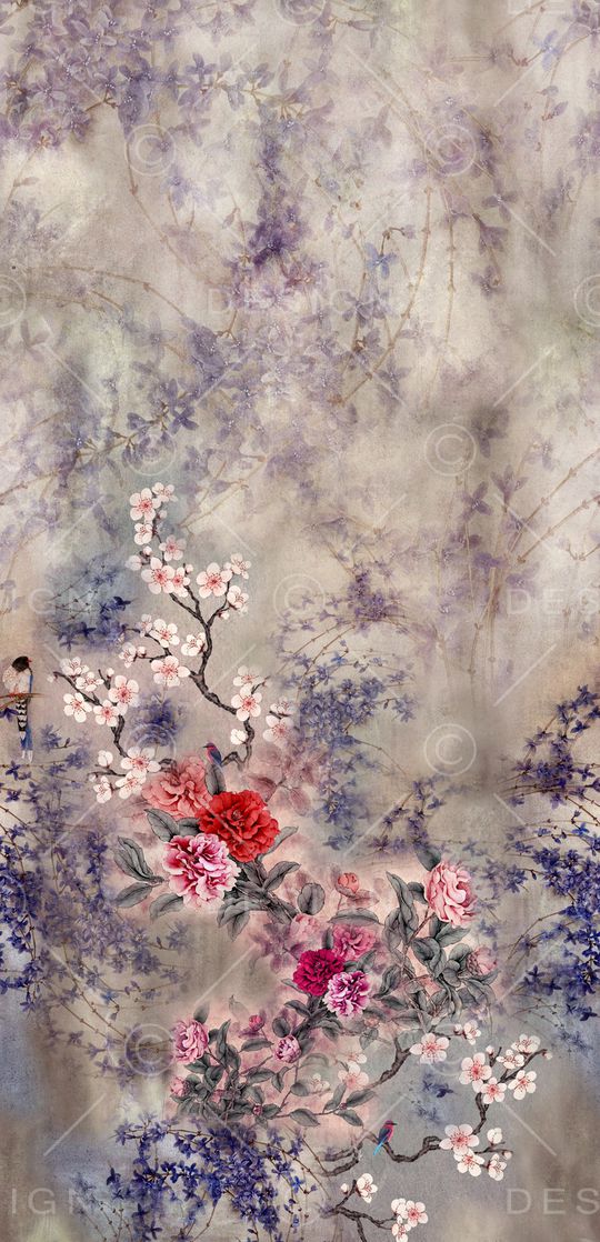 花卉印花华亿平台图片