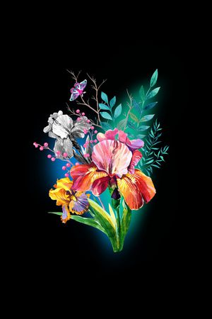 花卉印花华亿平台图片