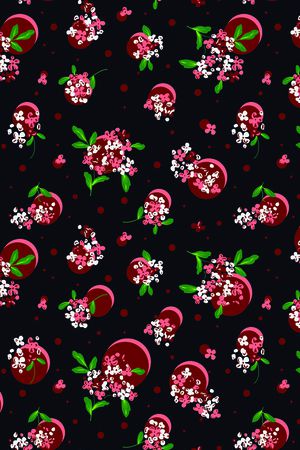 彩底花卉印花华亿平台图片