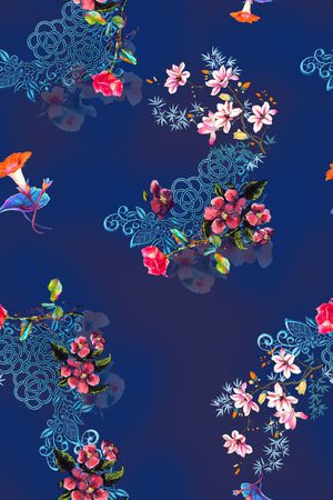 旗袍印花华亿平台图片