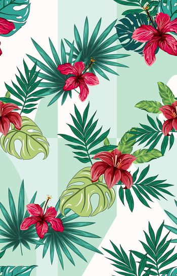 绿植树叶印花华亿平台图片