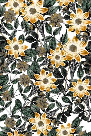 白底花印花华亿平台图片