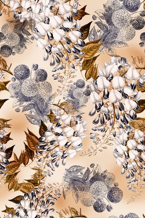 彩底花卉印花华亿平台图片