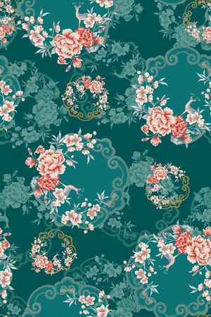 绿植树叶印花华亿平台图片