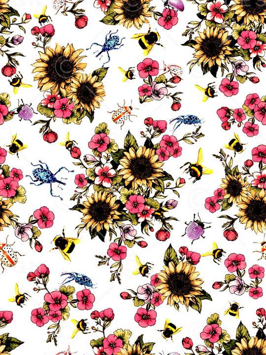 蜜蜂印花华亿平台图片