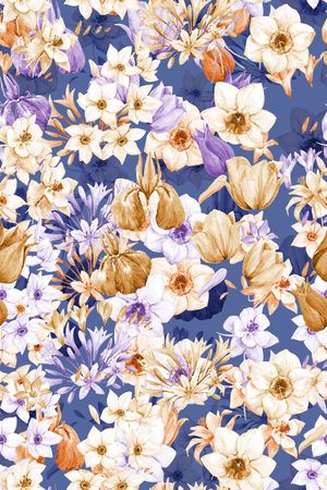 彩底花卉印花华亿平台图片