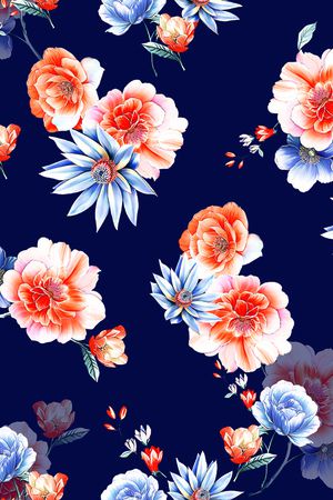 连衣裙印花华亿平台图片